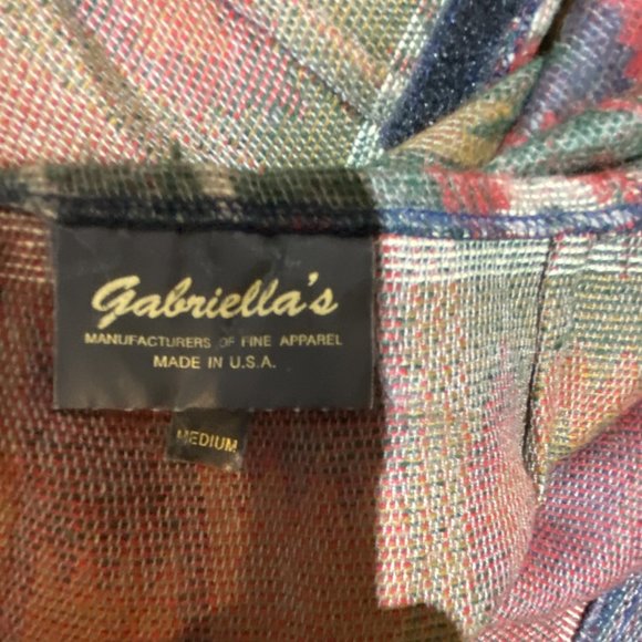 VINTAGE GABRIELLA -- Maxi Skirt, Southwest Print, Wrap Around, Velcro Closure - Picture 9 of 11